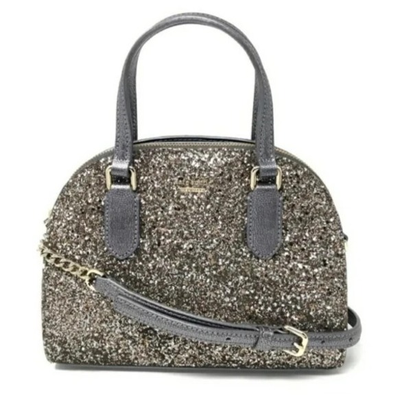 Kate Spade Mini Reiley Laurel Way Glitter Satchel‎ Purse - Picture 2 of 6